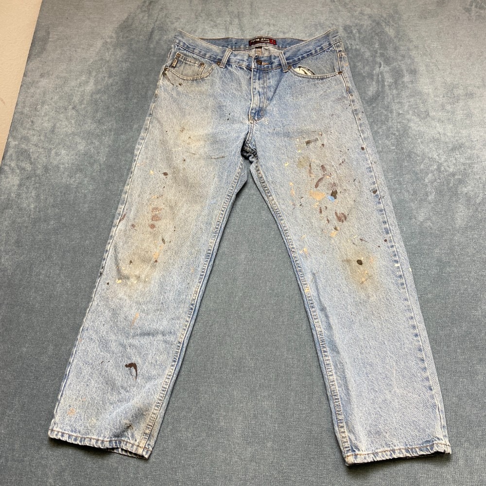 Oscar Selected Jeans Mens 36x30 Blue Denim Quality Fit 5 Pockets Straight Leg